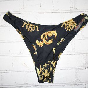 🖤✨ Black + Gold Bathing Suit Bottoms · Romwe · Size M ✨🖤